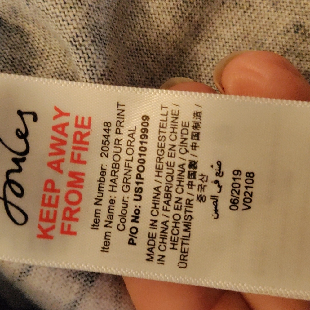 Joules Harbour Print long sleeved US Size 14 - Picture 6 of 8